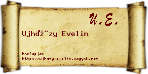 Ujházy Evelin névjegykártya